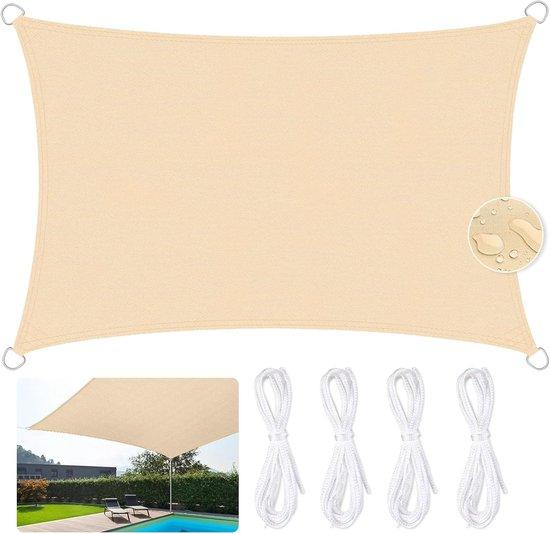 OEM 3x5m rechte schattentuch, 420D Oxford-Textil, 95% UV-beständig, schattentuch für Schwimmbad, Garten, Terrasse, Park, Camping - beige 2026