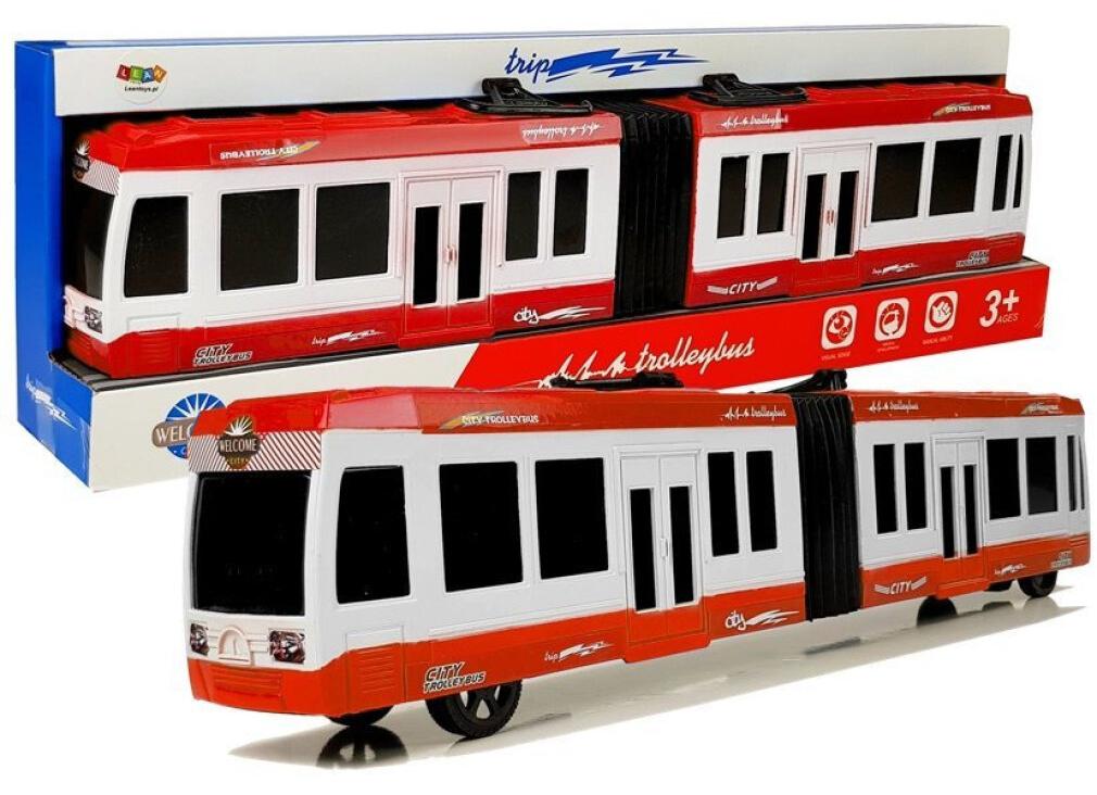 Leantoys Gelenkbus mit Friktionsantrieb Rot LTY-5777-uniw