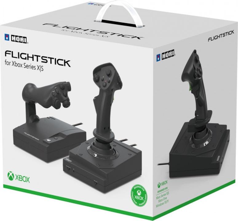 Hori HOTAS, Letecký pákový ovládač, PC, Xbox One, Xbox Series S, Xbox Series X, D-pad, Tlačidlo ponuky, View button, Kábel, USB, Čierna