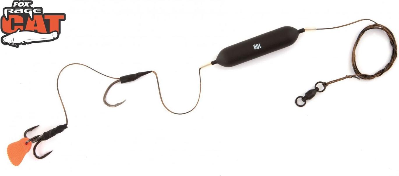Fox Rage Cat Subfloat LITE Powerpoint Single & Treble Hook Rig BRR003-aus