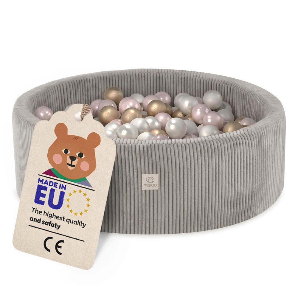 Piscine a Balles pour Bébé MISIOO - Corduroy - 200 Balles - Jouet Enfant - Rond 90 x 27 cm Piscine a Balles pour Bébé MISIOO - Corduroy - 200 Balles - Jouet Enfant - Rond 90 x 27 cm
