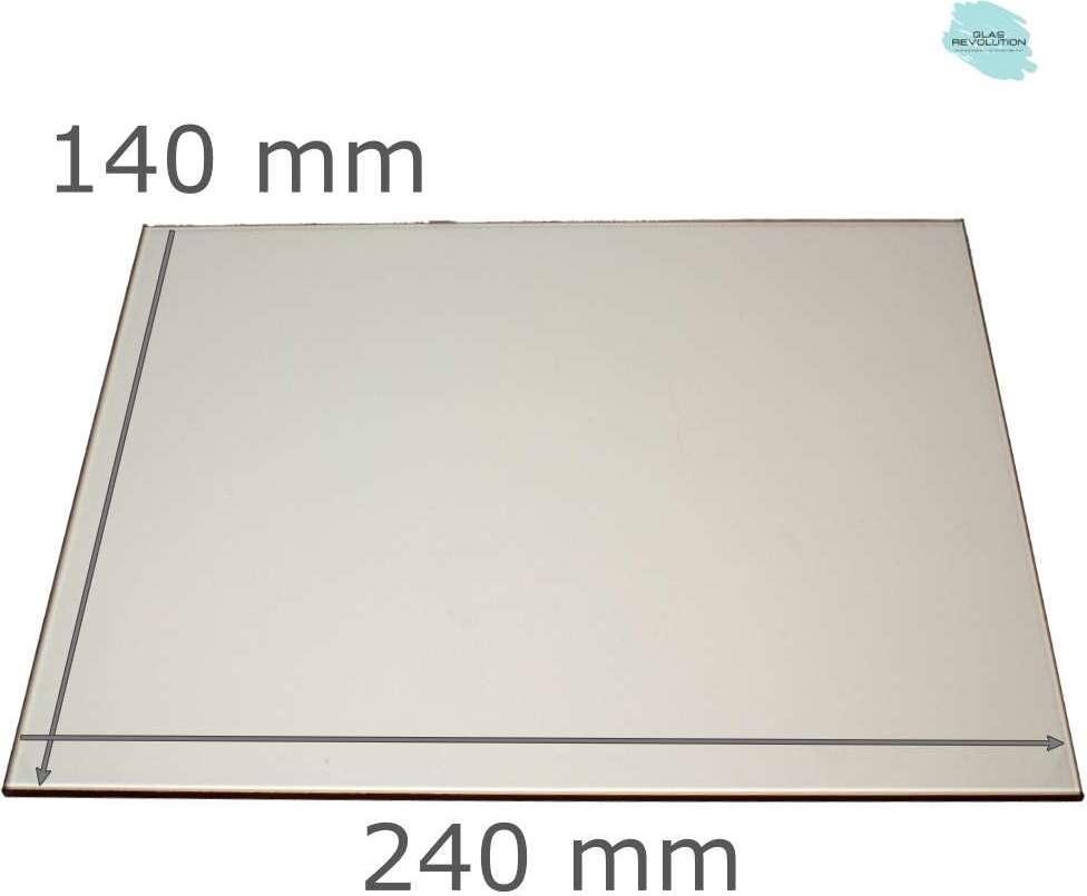 Glas Revolution Feuerfestes Kaminglas nach Maß | Ofenglas für alle Größen - (680,00 EUR / qm) - 240 mm x 140 mm kaminglas240140