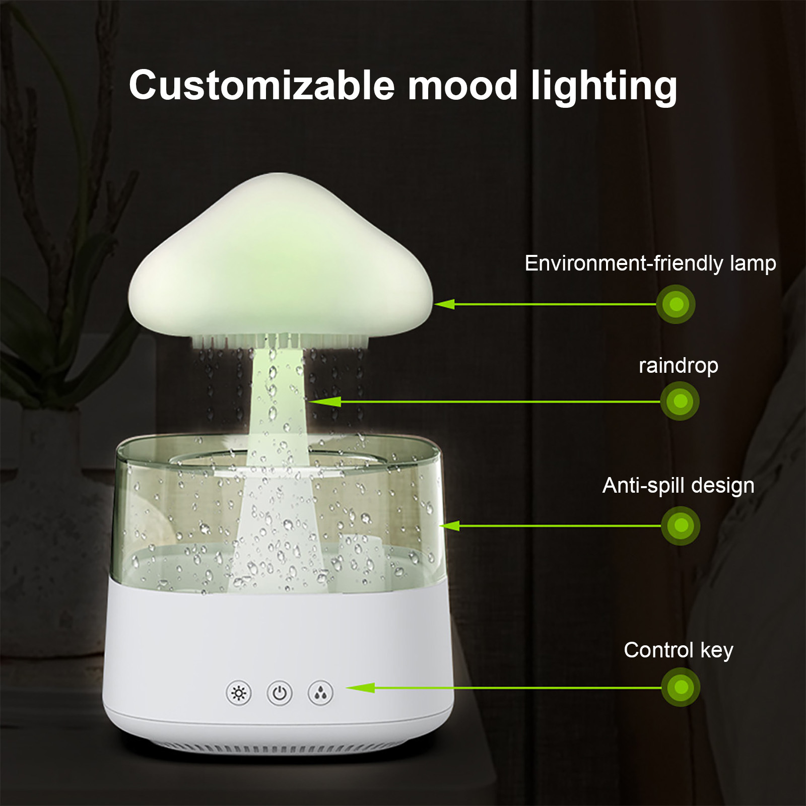 Cocosity Raining Cloud Luftbefeuchter, Luftbefeuchter Aroma Diffusor, Luftbefeuchter für Schlafzimmer, tragbare Luftbefeuchter, Home Gift