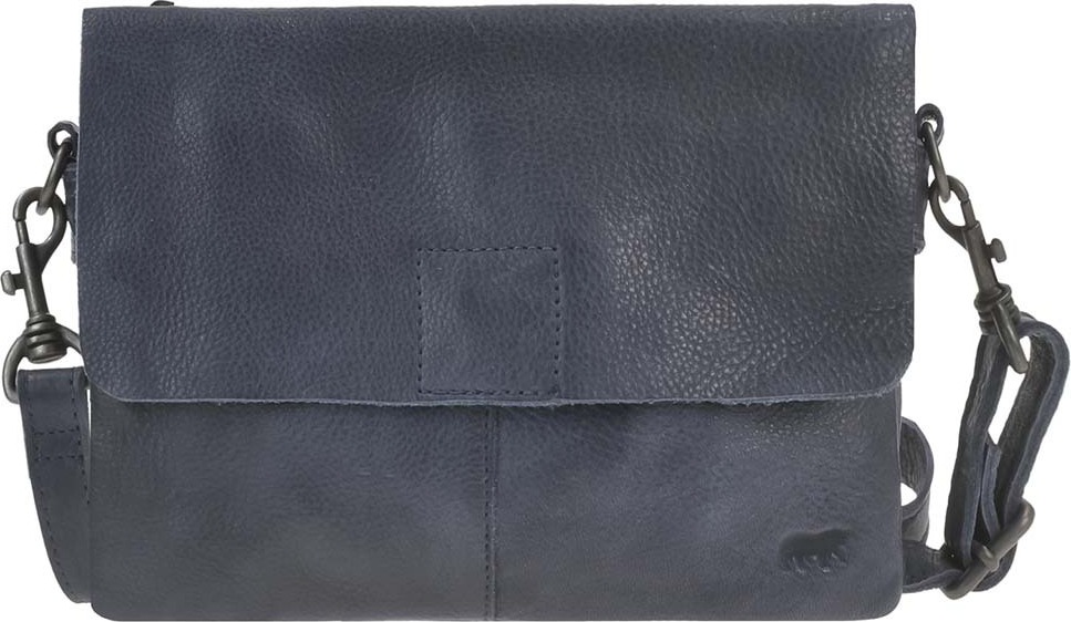 Umhängetasche Leder 25x17cm mit 2 Fächern 