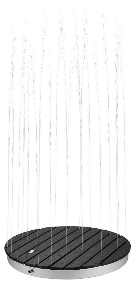 HOME DELUXE WPC Bodendusche CALIA Anthrazit - ⌀ 70,5 cm | Bodendusche, Außendusche, Gartendusche, Outdoor Dusche 61577