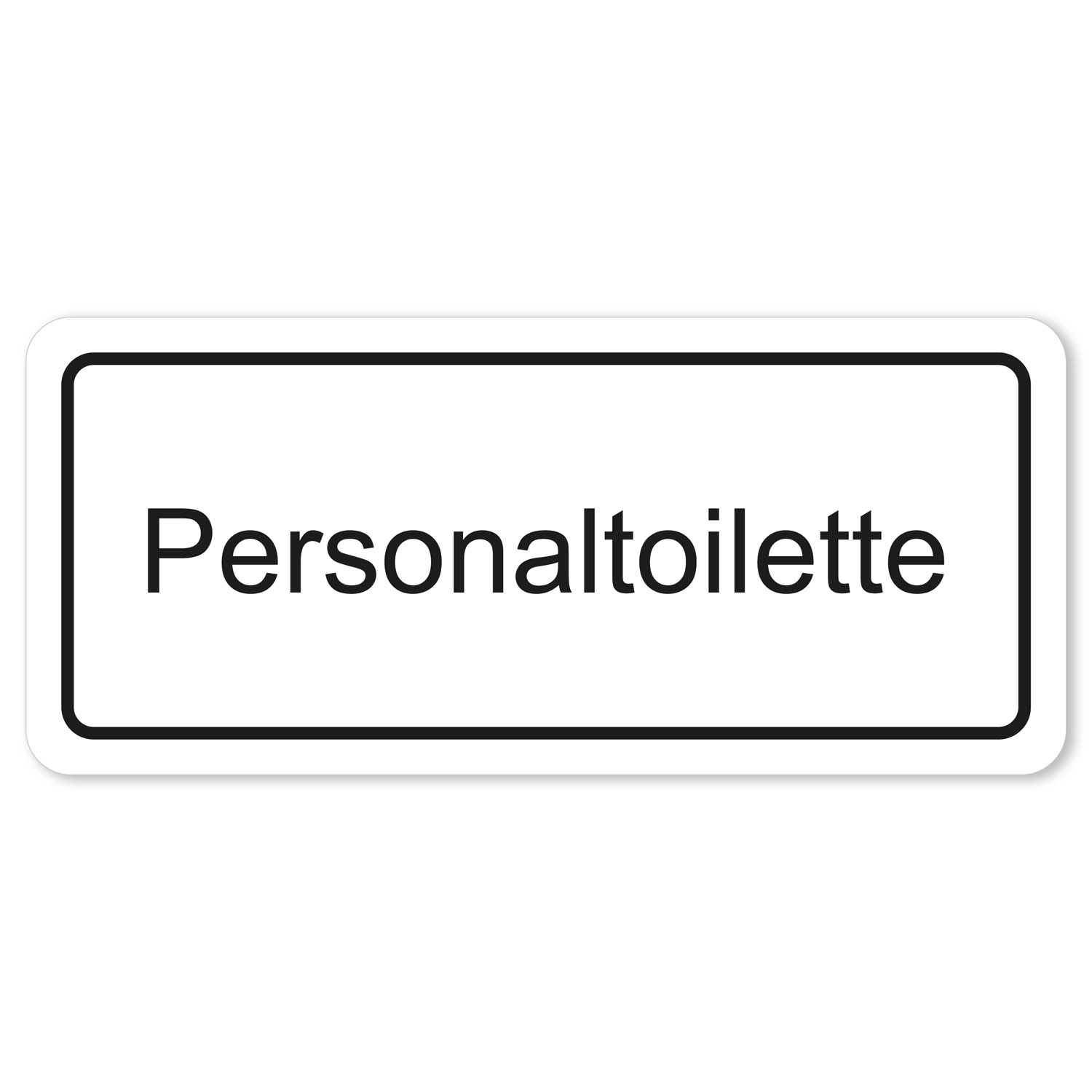easydruck24de Hinweis-Aufkleber Personaltoilette I 25 x 11 cm I Toiletten-Sticker Tür Klebe-Schild WC Sticker neutral I für Restaurant Laden Geschäft I selbstklebend I hin_626