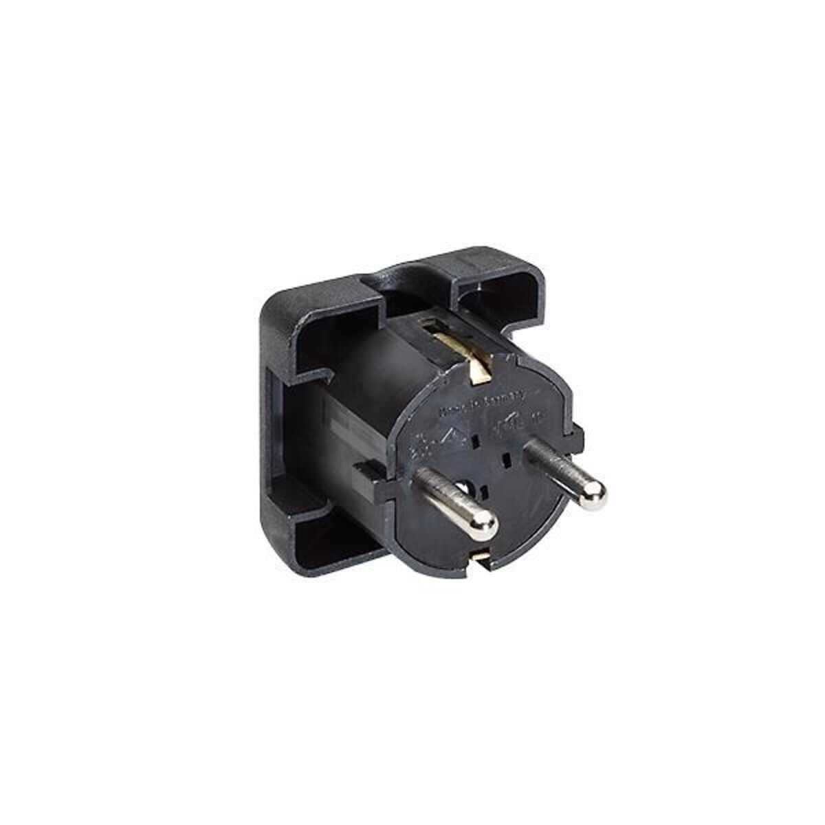 BACHMANN Schutzkontaktstecker, schwarz flach 911.170