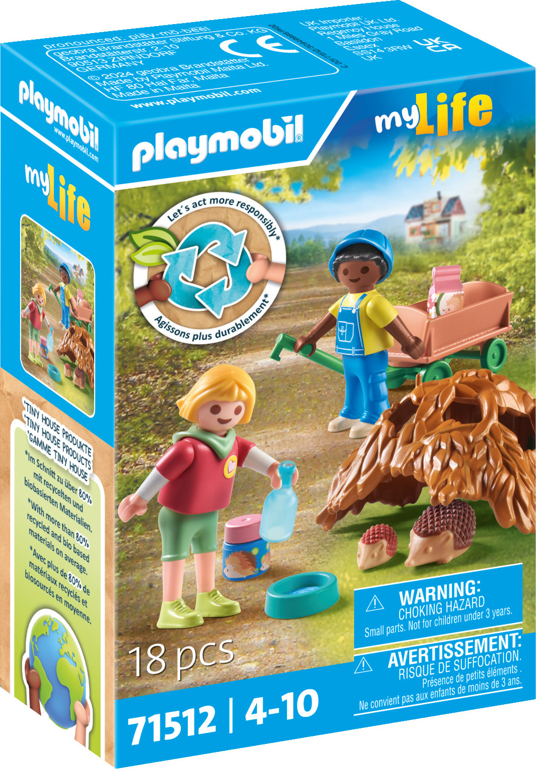 PLAYMOBIL My Life 71512 Pflege der Igelfamilie