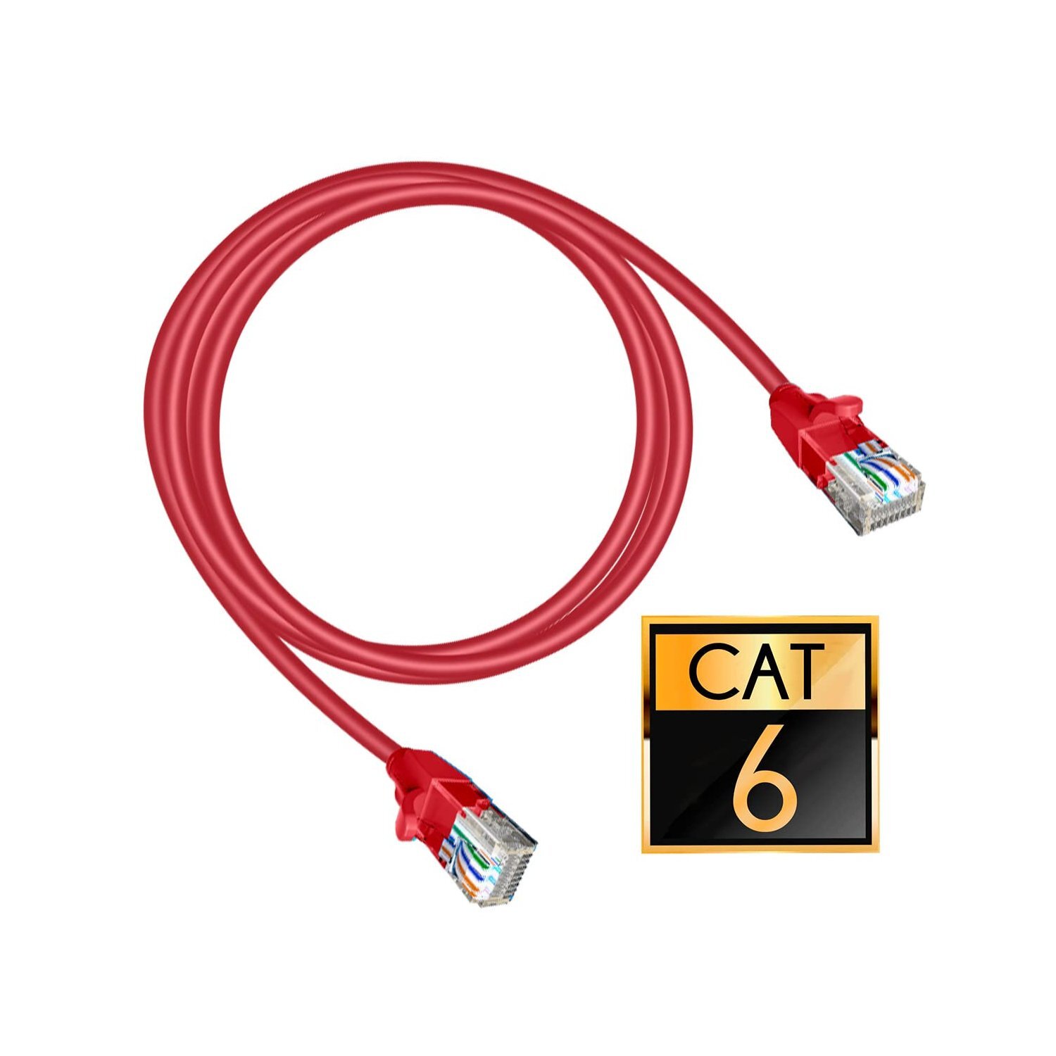 Vention IBERH, 2 m, Cat6, U/UTP (UTP), RJ-45, RJ-45, Rot