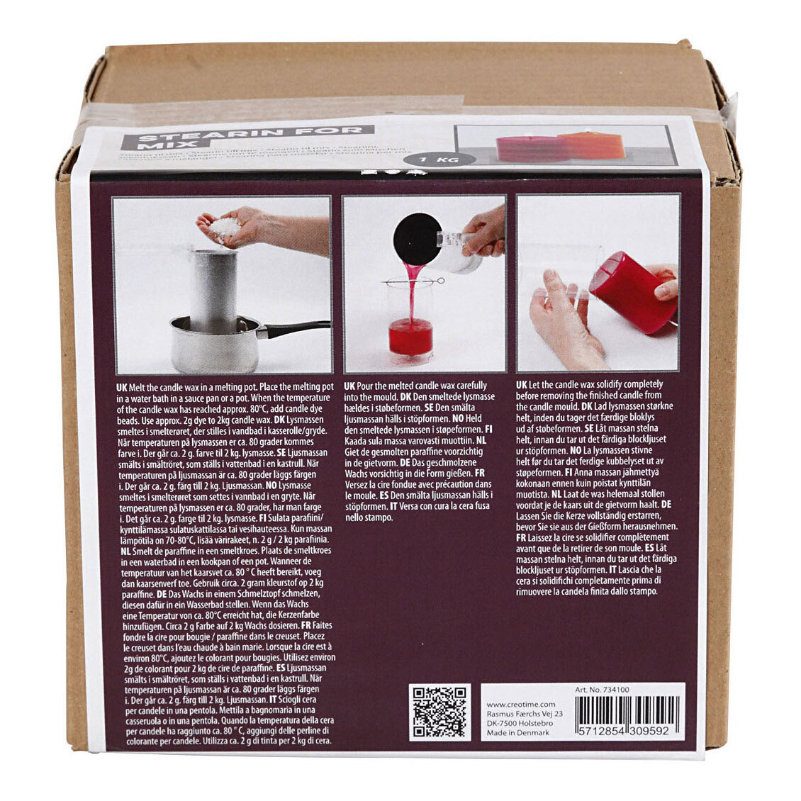 Creativ Company Stearin Gießkerzen 1kg - pflanzliches Kerzen selber machen 734100