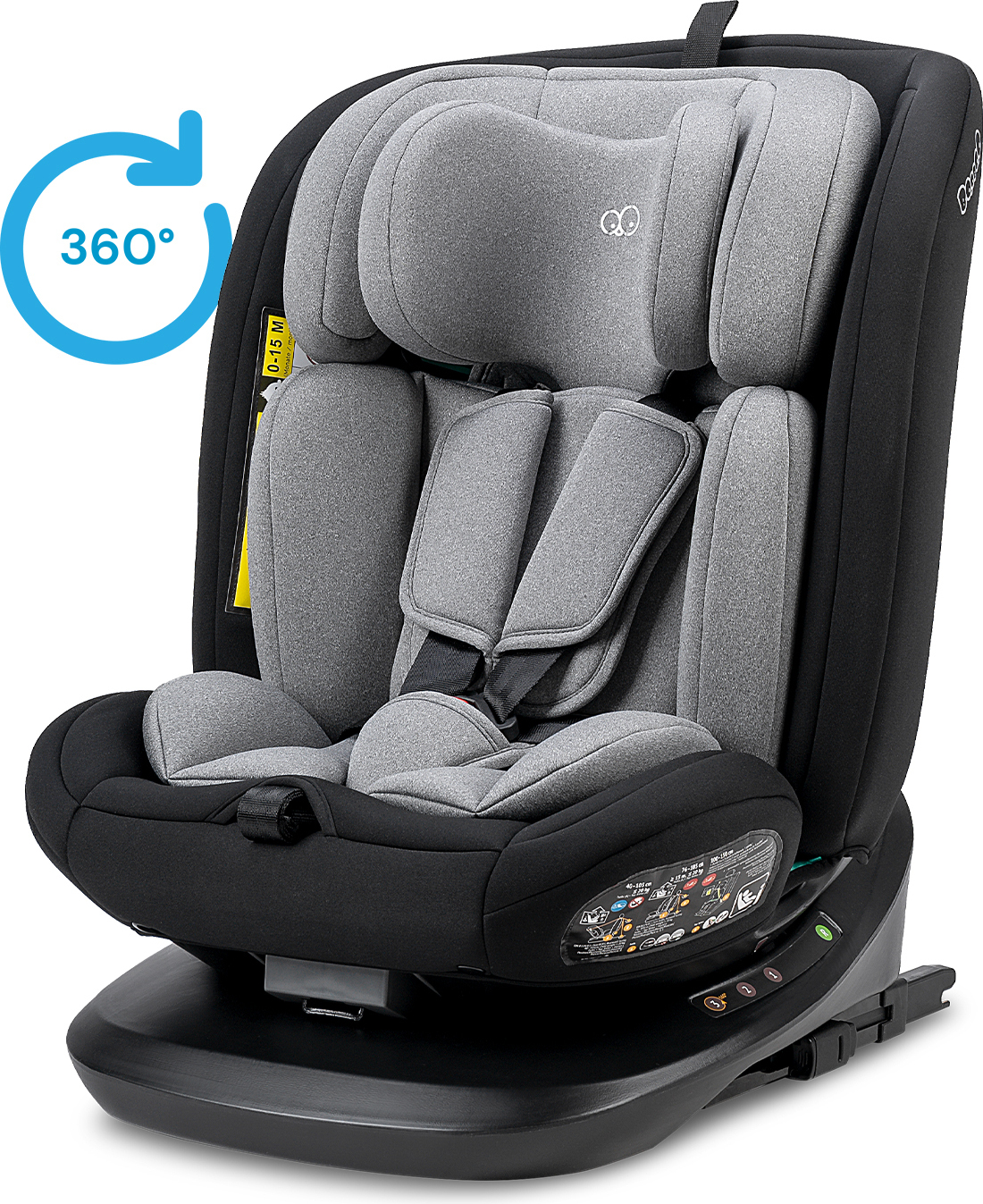 Booboo Safety Lissabon, drehbarer Reboarder mit Isofix und Top-Tether-40-150 cm