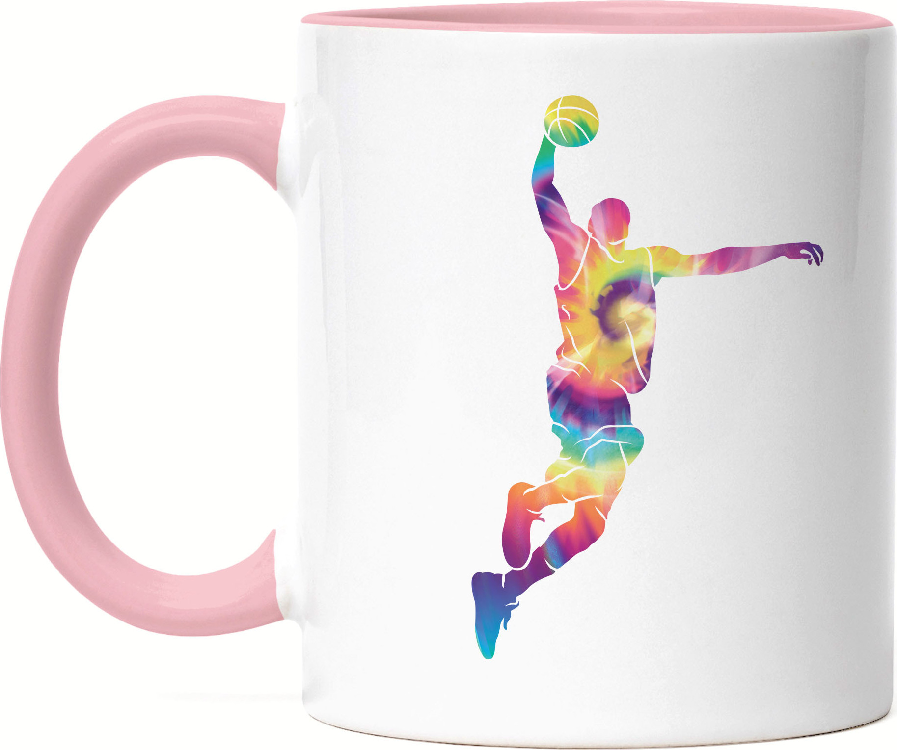 Hey!Print Basketball Tasse Rosa Sport Mannschaft Spieler Korb Teamsport Gewinner Ballsport Jersey Team Mannschaftssport HP-1788-T-Rosa