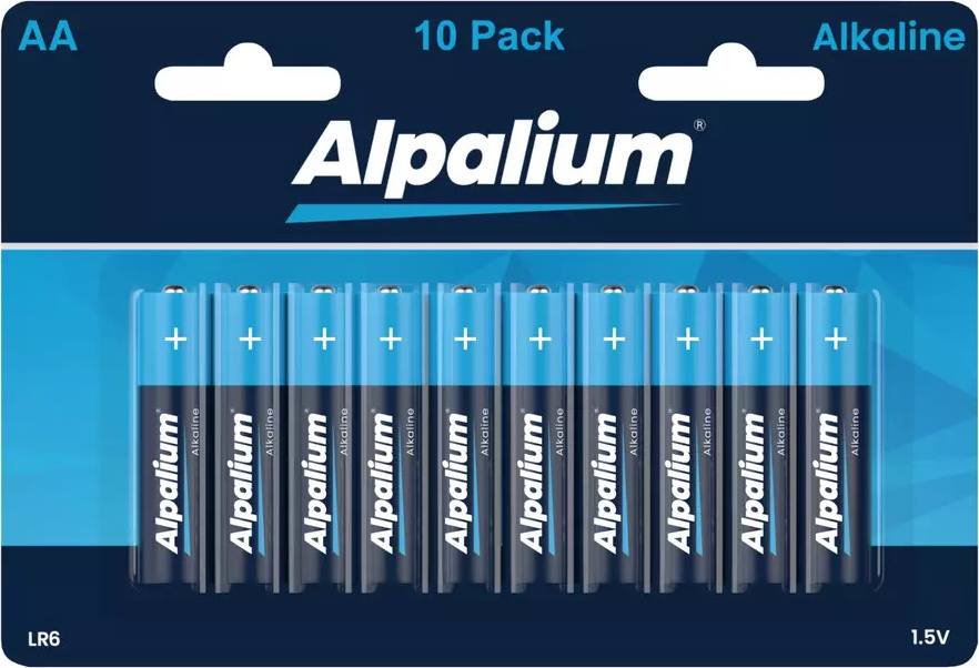 Alpalium Batterien, AA 10er Pack, Markenqualität, LR6, Alkaline, 1,5V