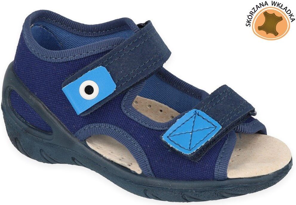 Kinderschuhe Sandalen Befado Lederdecksohle Blau 30
