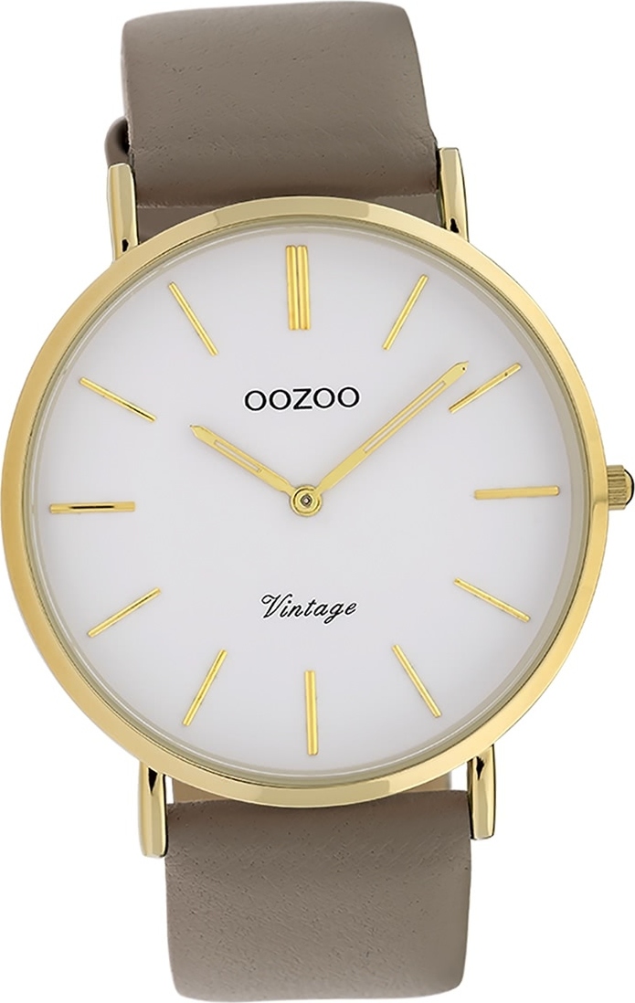 Oozoo dámske hodinky Ultra Slim kožené zlaté D2UOC20080