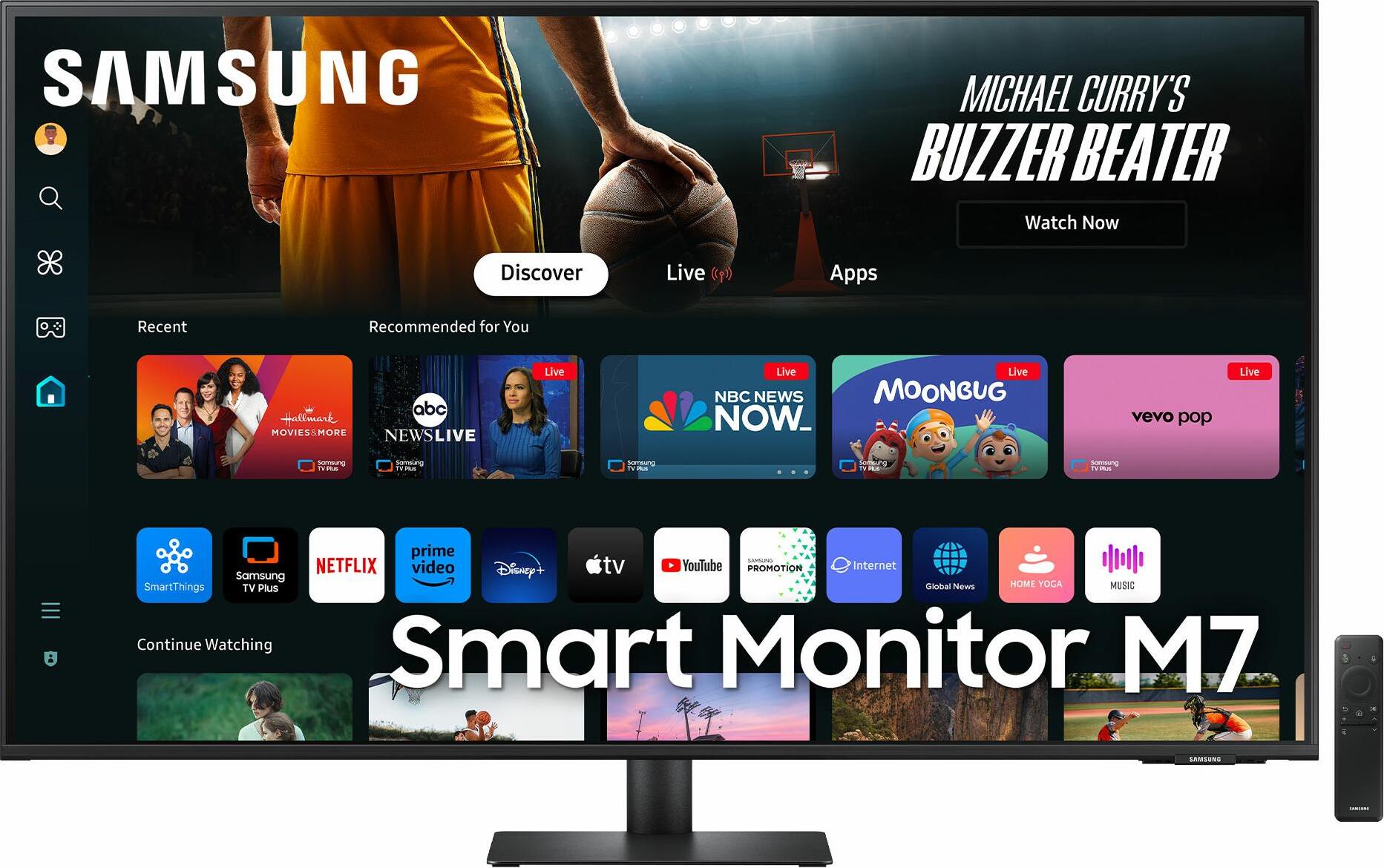 Samsung M70D, 109,2 cm (43"), 3840 x 2160 px, 4K Ultra HD, LCD, 4 ms, Čierna