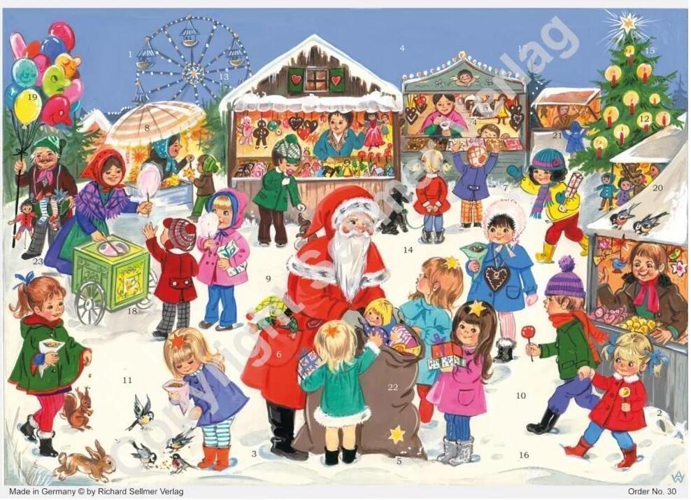 Adventný kalendár č. 30 Vianočné trhy, formát A4