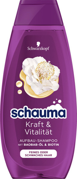 Šampón Schauma Strength and Vitality s baobabovým olejom a biotínom 400 ml