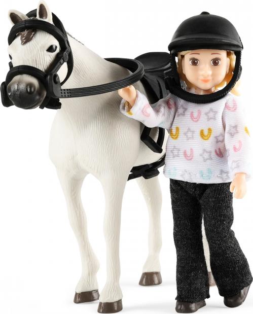 Lundby Puppenhausfigur mit Pferd - Spielset Puppenhaus Spielzeug LY608090