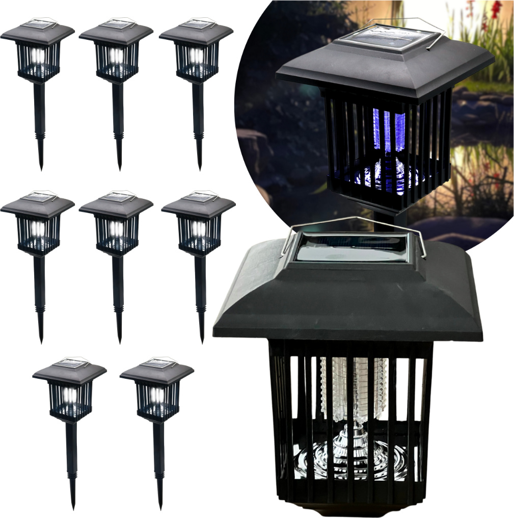 REAGLE BLIXTAR 8x Solar Insektizid 2in1 LED Garten Laterne Moskito Licht