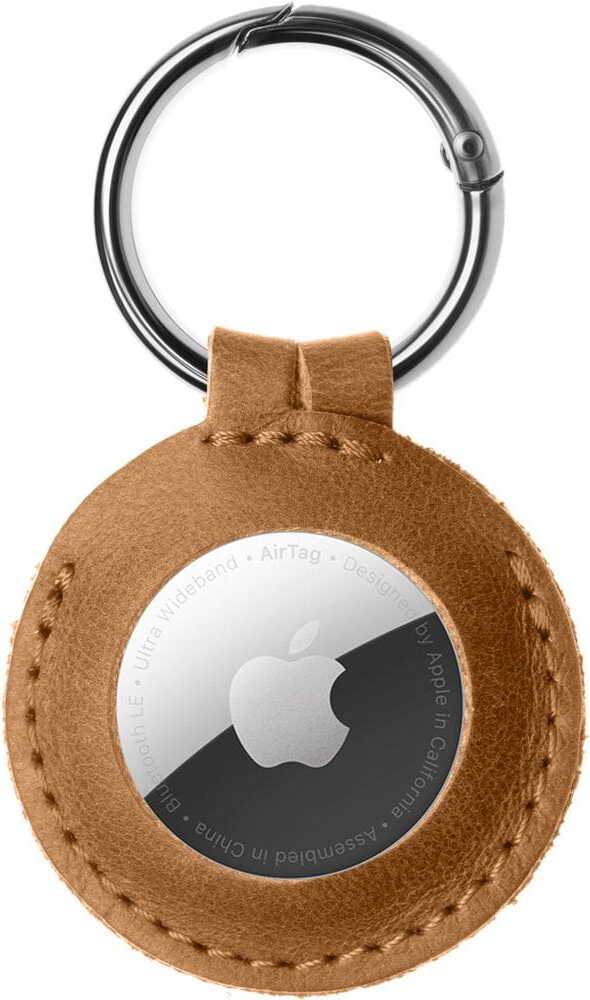 Kryt / Obal pre Apple Airtag hovädzia koža hnedý - FIXED Case