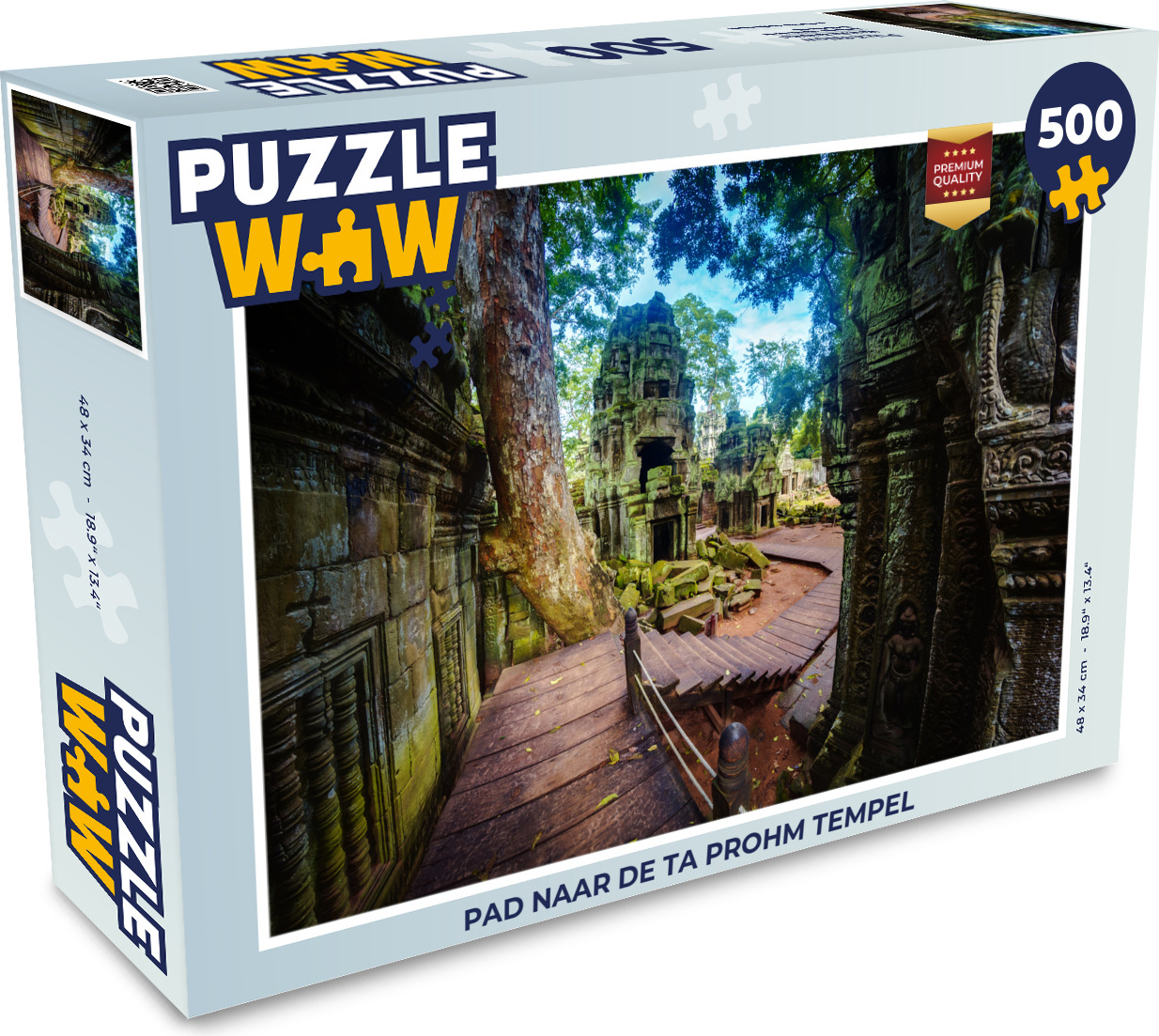 MuchoWow® Puzzle 500 Teile Pfad zum Ta Prohm Tempel - 500 Teile - Kinder - Selberbauen - Puzzlespiele 137|51549985