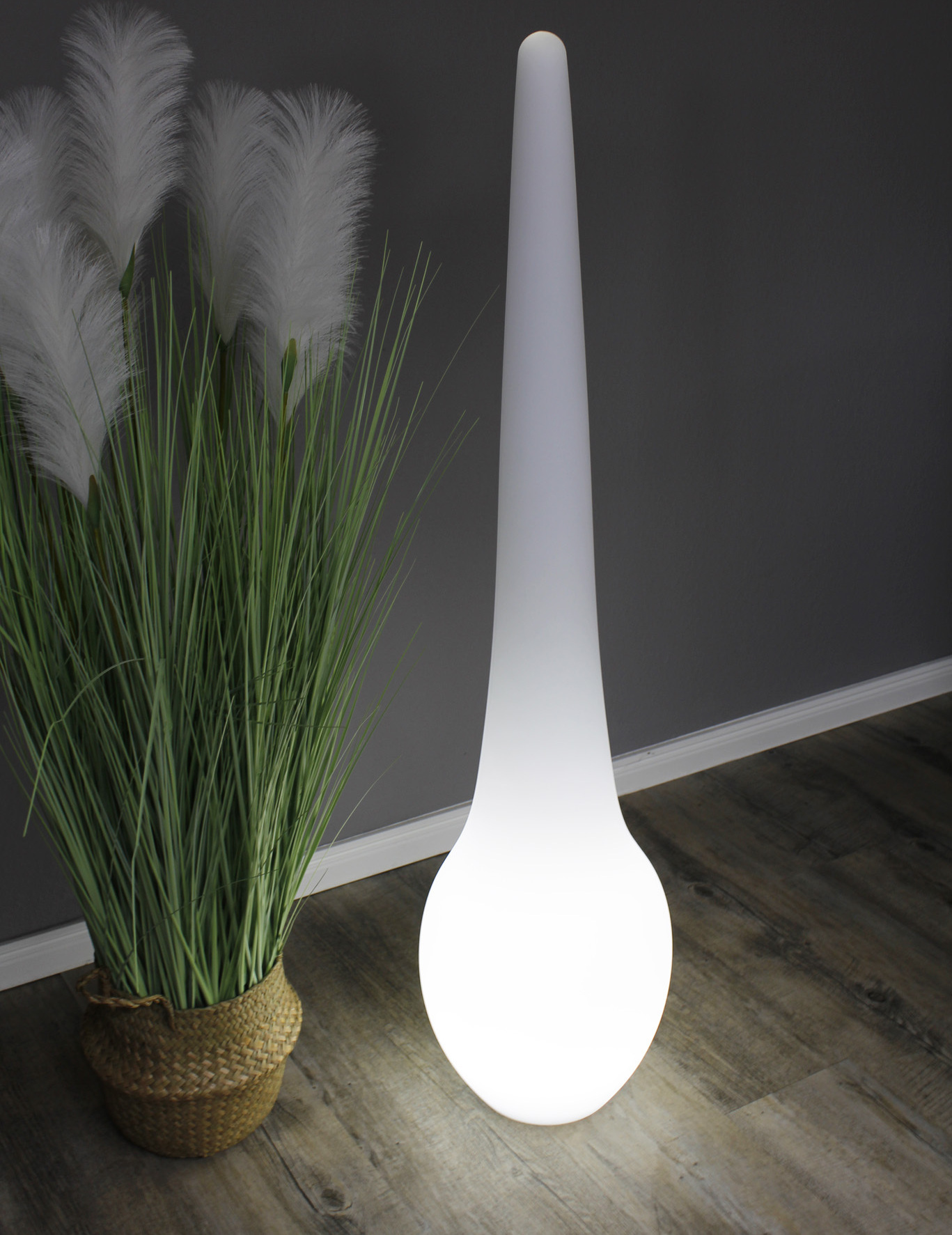 Arnusa Design Stehlampe 115 x 28 cm Farbwechsel mit Akku kabellos Lampe Innen und Außen Dekoleuchte