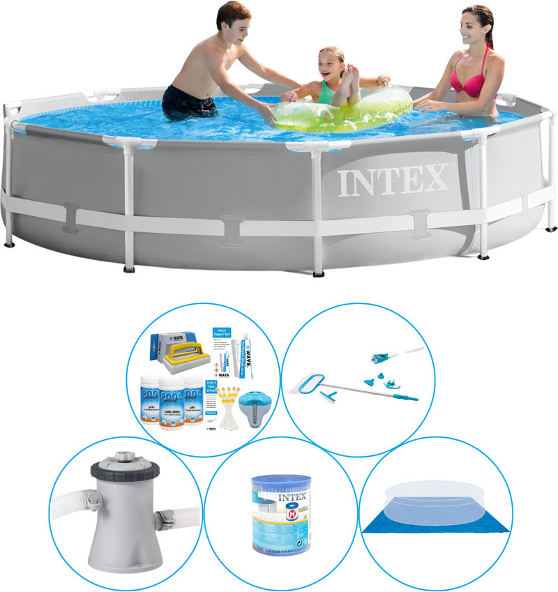 Intex Prism Frame Round 305x76 cm - 6-dielny - Bazén s príslušenstvom
