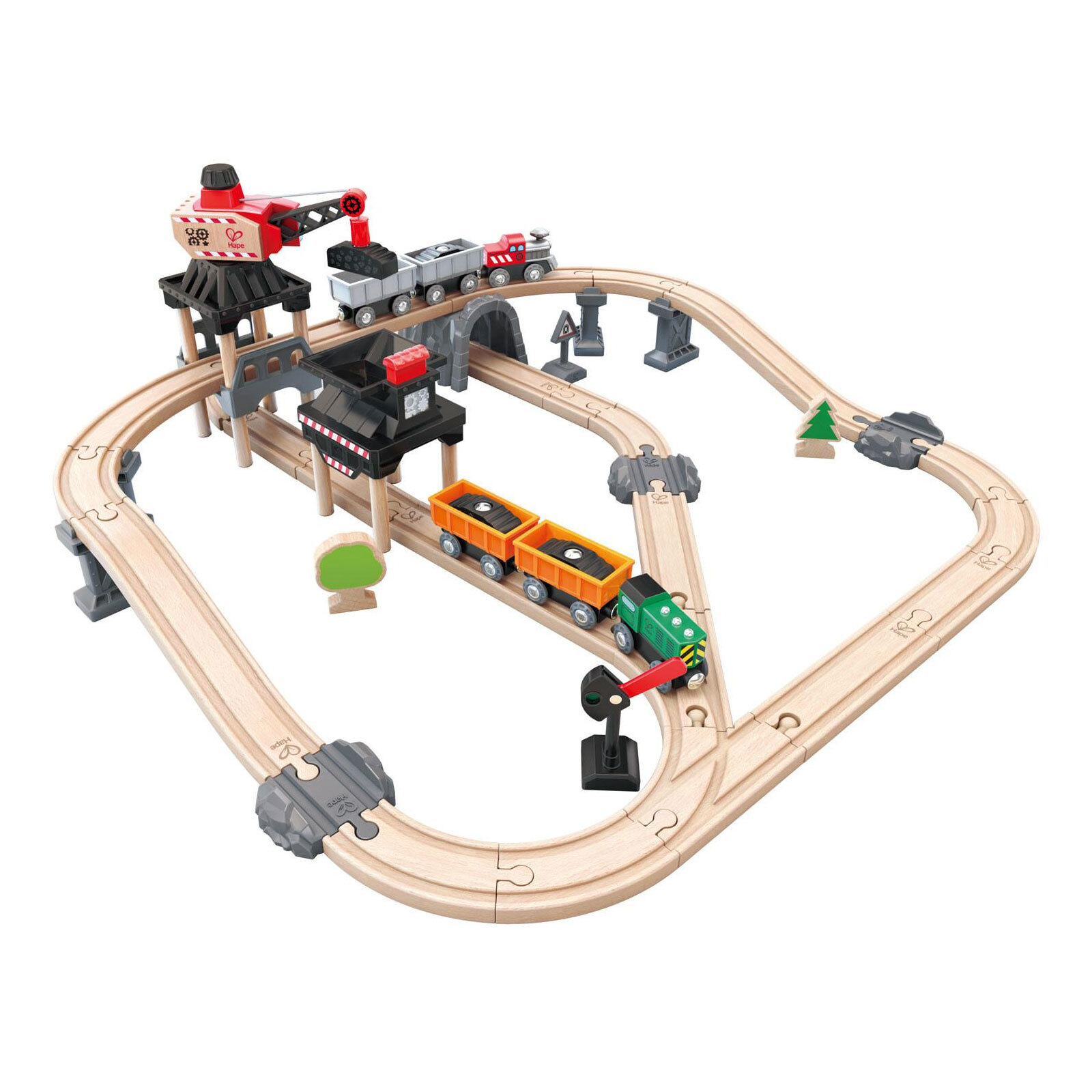 Hape Holzeisenbahn Bergbau-Lader - Spielzeug Zugset E3756