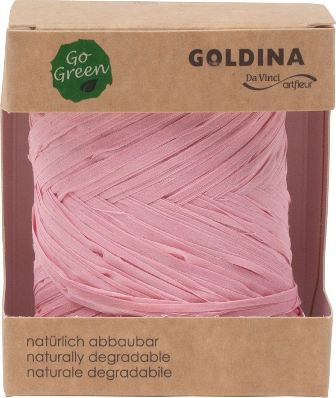 Decpero Raffiaband NATURE / B:10mm L:50Meter / rosa / natürlich abbaubar kompostierbar - 0,25 pro Meter DEC-10-30-ddbc0f