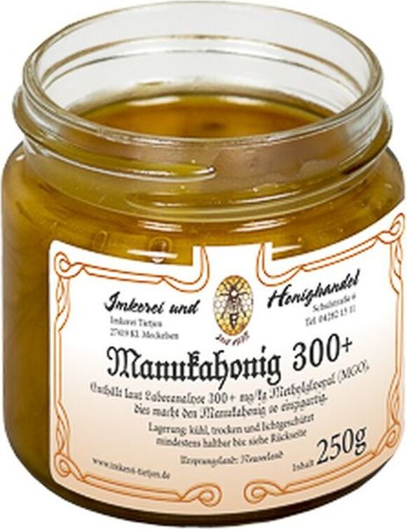 Imkerei Tietjen Manukahonig 300plus 250g | Laboranalyse über 300 mg/kg Methylglyoxal 87E