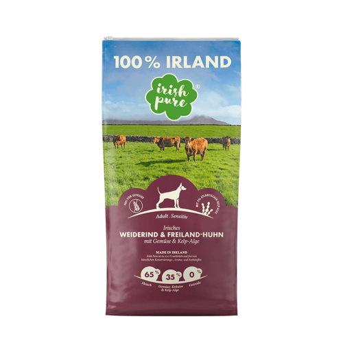 Irish Pure - Trockenfutter Adult - Irisches Weiderind & Freiland-Huhn - 12 kg 100403