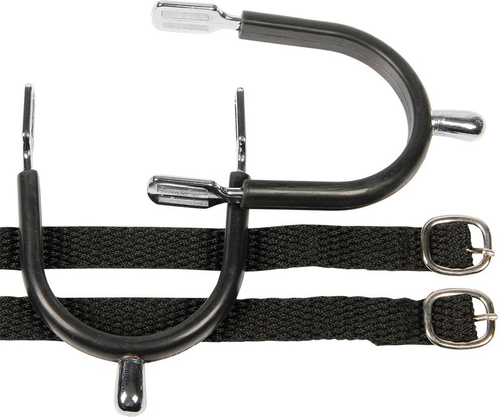 Jansen Harry´s Horse Nylon Sporen Mit Gummi Und Sporenriemen 20 20 43202001-Black-H20