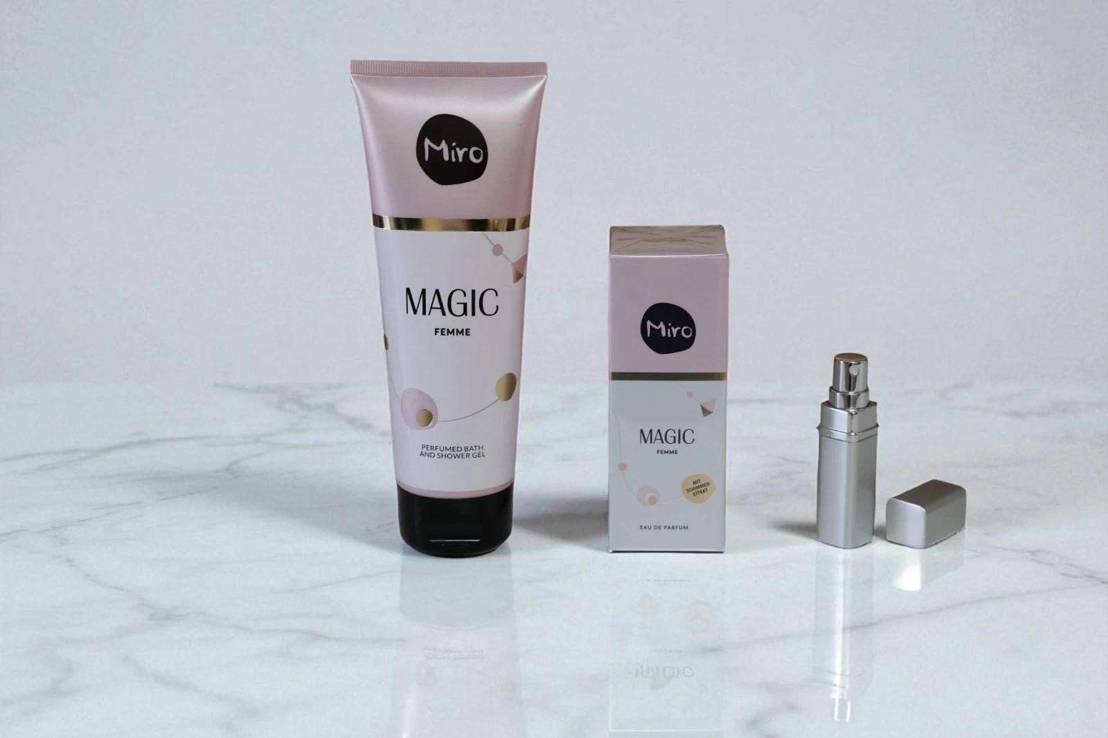 Maxim Markenprodukte GmbH Miro MAGIC Eau de Parfum Spray 50 ml + Shower Gel 250 ml + Taschenzerstäuber