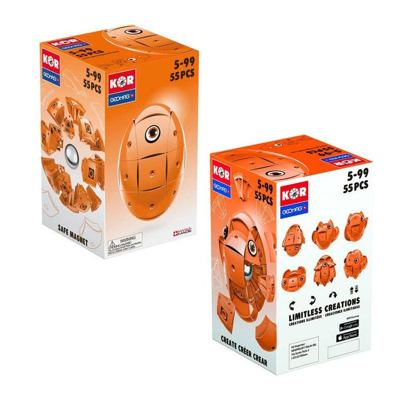 Geomag 671 Magic Egg KOR 2.0 #671 Orange 55 Teile Magnetbaukasten Baukasten Neu
