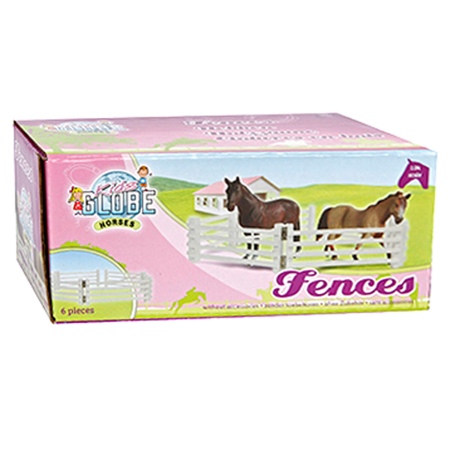 Kidsglobe Kids Globe Horses Houten Hekken 6 Stuks Wit 4300229