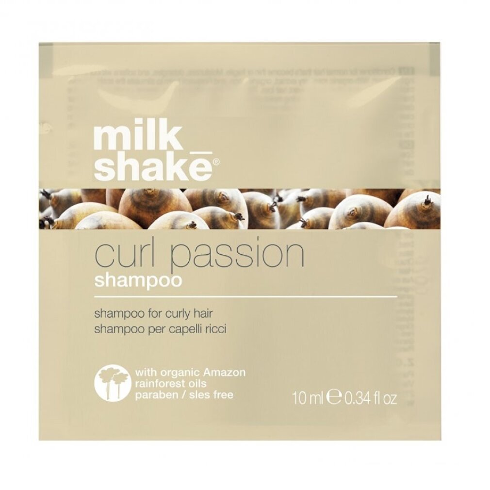 milk_shake Milk Shake Curl Passion Feuchtigkeitsshampoo, parabenfrei, für lockiges und gewelltes Haar, Geschmeidigkeit und Frisierbarkeit, 10 ml