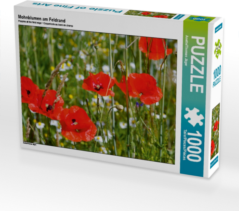 Calvendo Mohnblumen am Feldrand 1000 Teile Puzzle quer 640x480mm, Jäger Anette/Thomas; 7288227