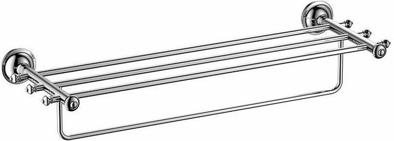 HAK ASTOR Handtuchregal mit Reling, 670 mm, Chrom 1325-14