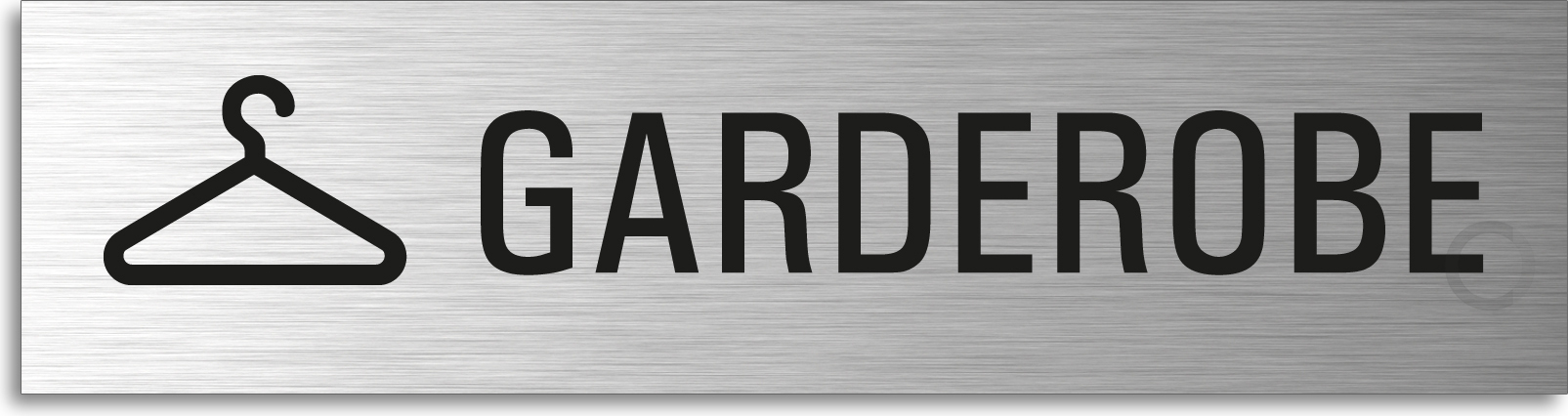 Optik Edelstahl Keine Haftung für Garderoben Aluminium Hinweisschilder 