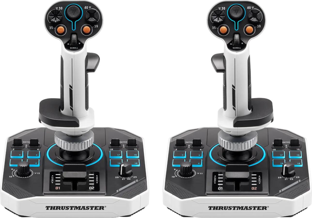 Thrustmaster Sol-R 2 HOSAS Space Sim Duo Black, White USB Flightstick analógový / digitálny PC