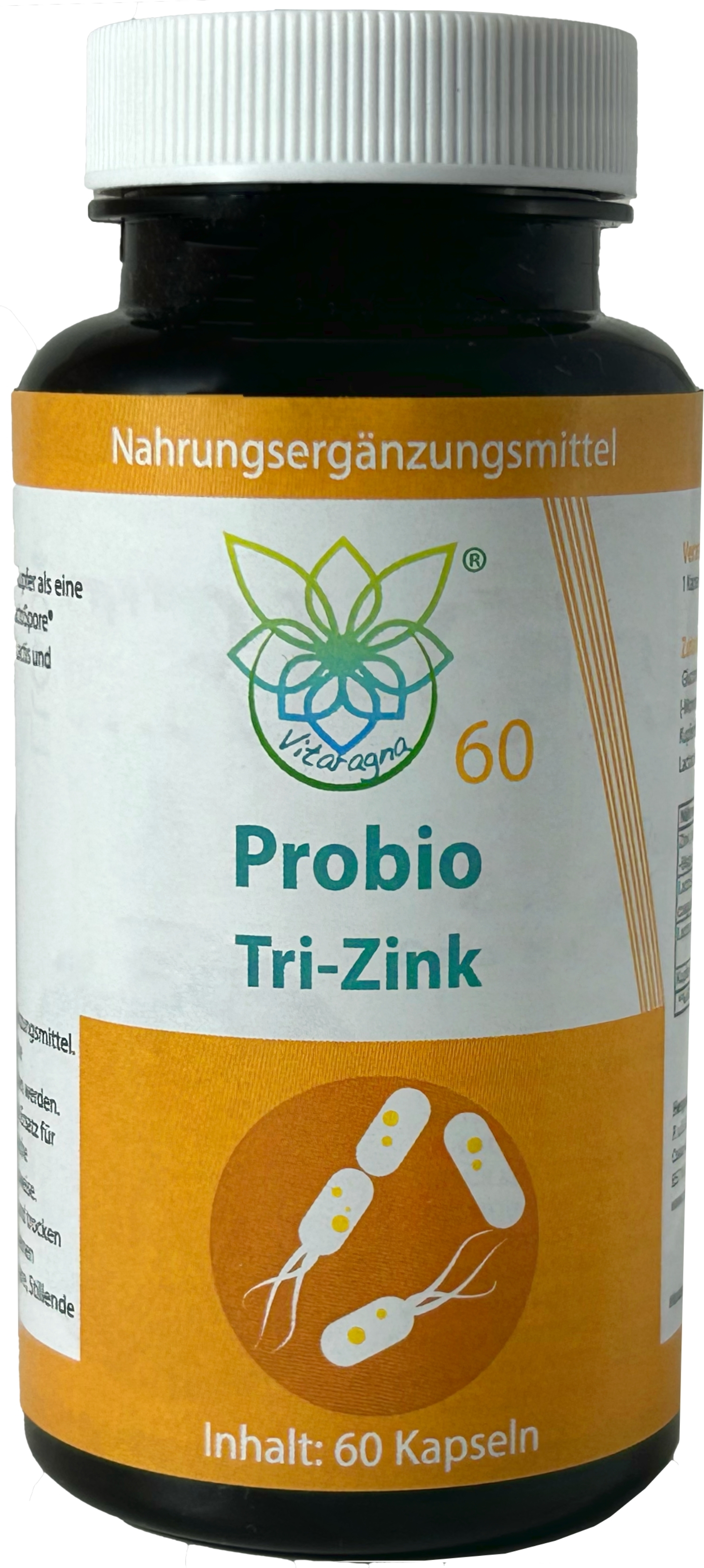 GbR Pawel M. Konefal/Birgit Konefal - Triccess GbR VITARAGNA® Probio TRI-Zink, LactoSpore®, Lactococcus Lactis - Drei-Fach Organisches Zink plus Kupfer – Monomethionin, Bisglycinat, Citrat - 60 Kapseln VIT-000088-2023