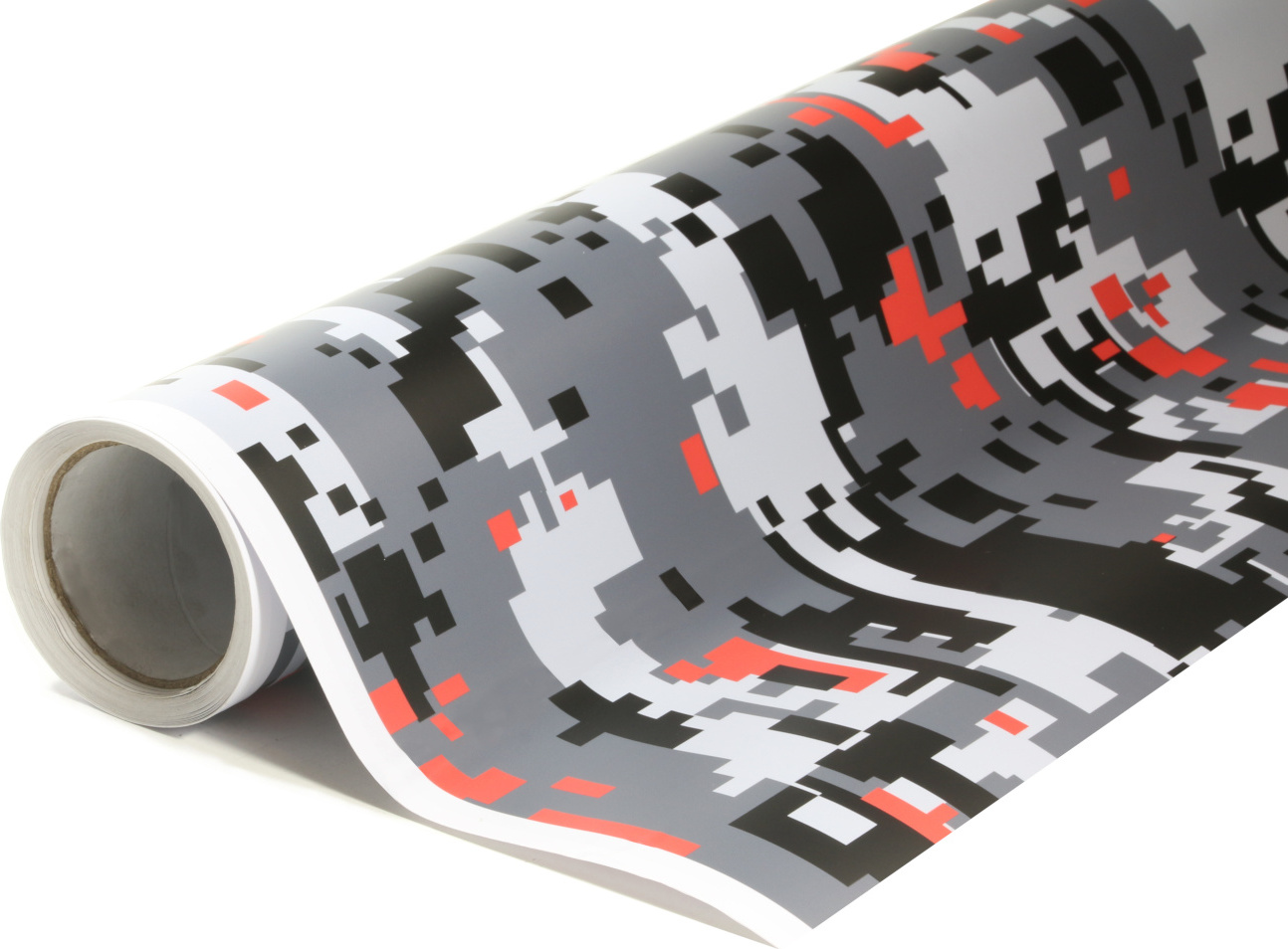 Erlkönig Pellicola Mimetica Prototipi Stickerbomb – Nero/Rosso, Rotolo 50x150 Cm, Con Laminatura UV E Micro-Canali D’Aria - 2