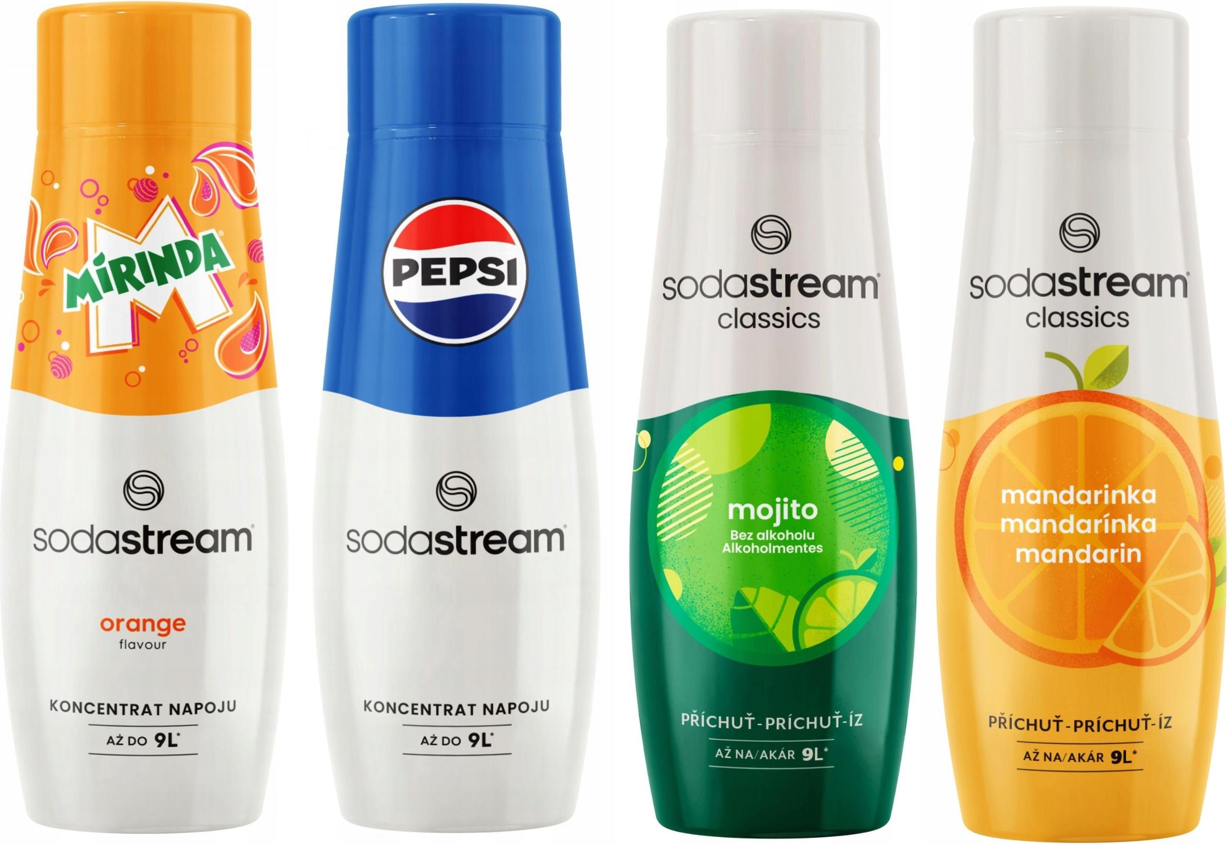 SODASTREAM Mirinda + Pepsi + Mojito + Mandarínkový sirup 4 ks.