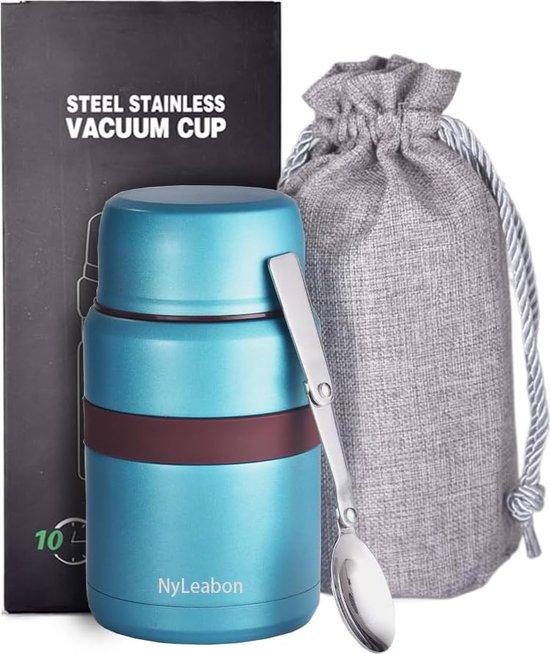 OEM Thermische Isolationsbox für Essen, 500 ml, Stahl, mit Deckel und Löffel, für Kinder und Erwachsene, blau 2026