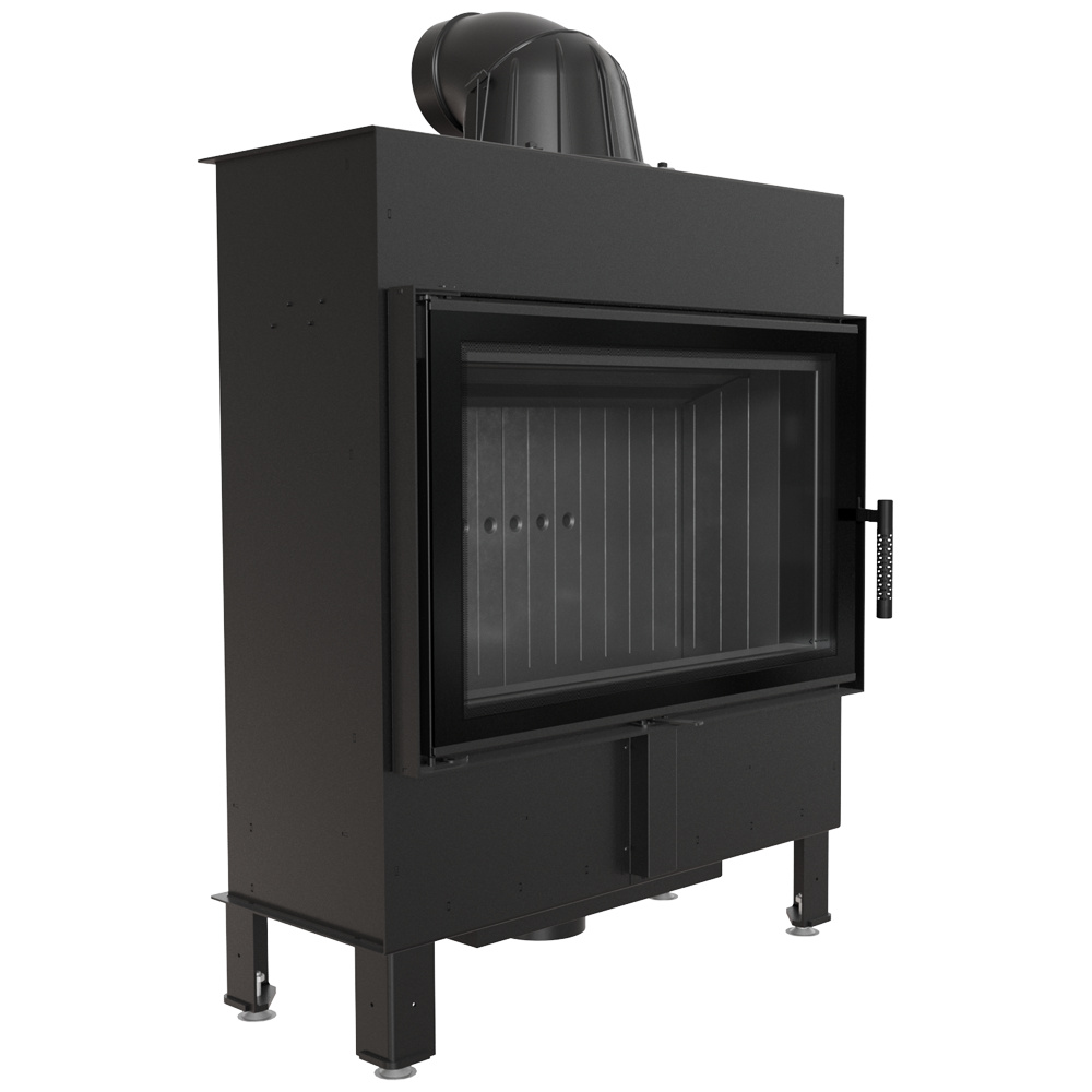 Oceľový krb Lucy Slim 10 kW Ø 160 Čierna