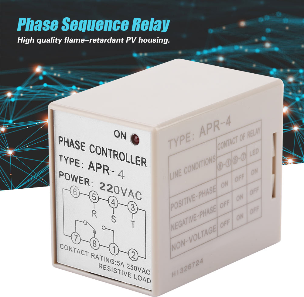 Cocosity Phasensequenzschutzrelais, Phasensequenzrelais, Phasenausfallrelais, Phasensequenzregler, APR-4