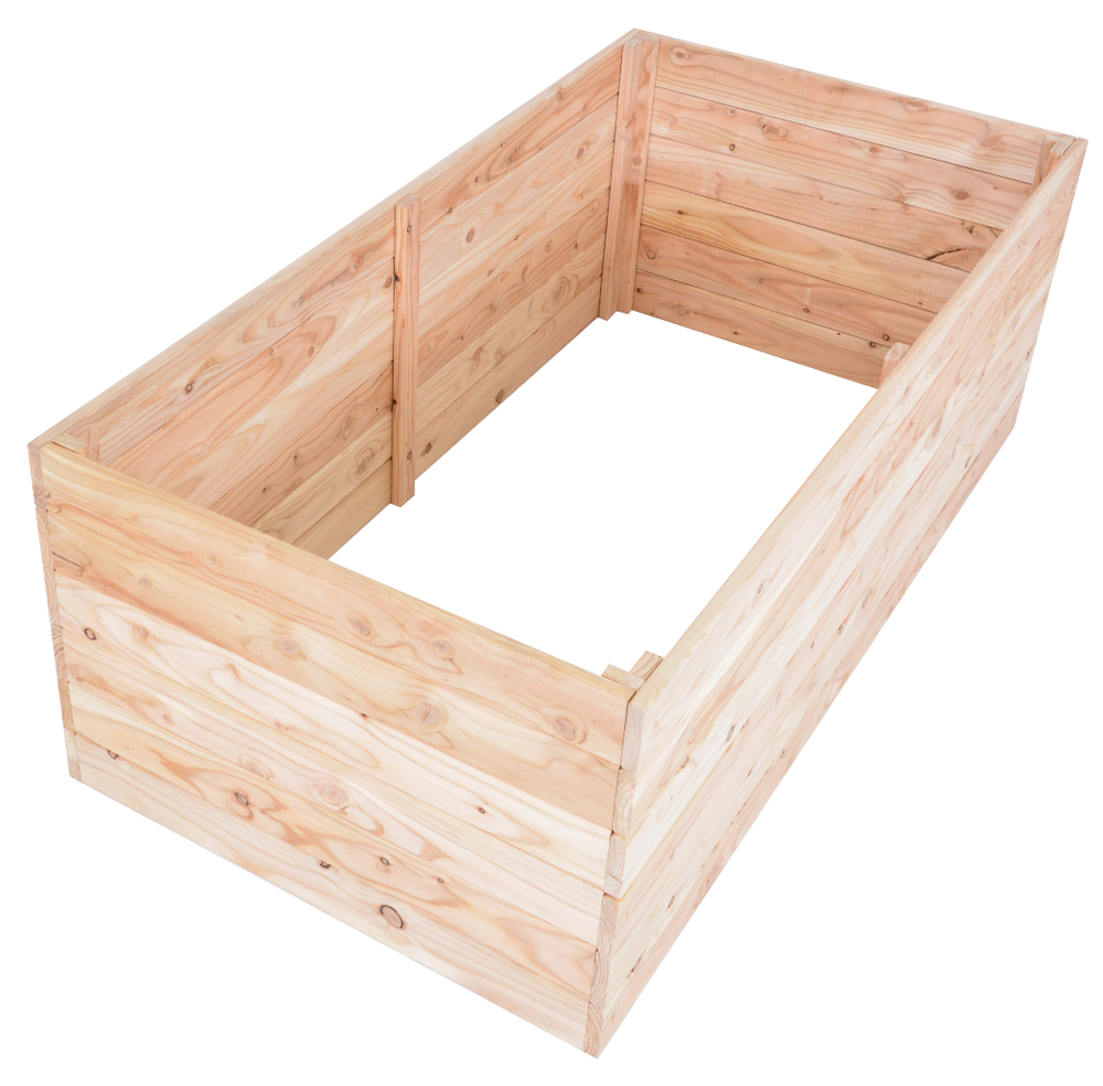 ROJAPLAST Premium Hochbeet aus Holz 135 x 70 x 50 cm Lärchenholz 9214