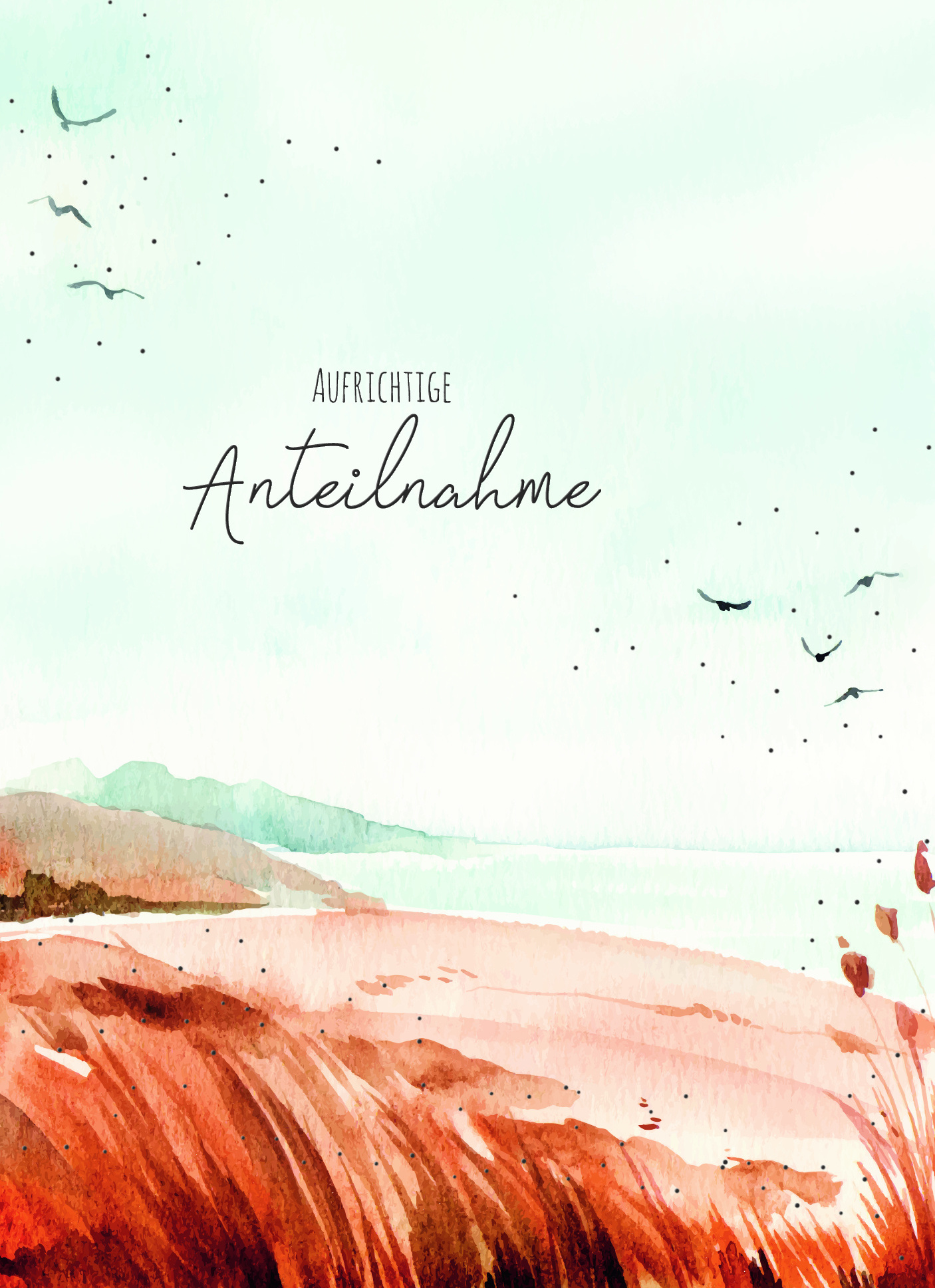 Skorpion Trauer Beileid Kondolenz - Trauerkarte im Format 11,5 x 17