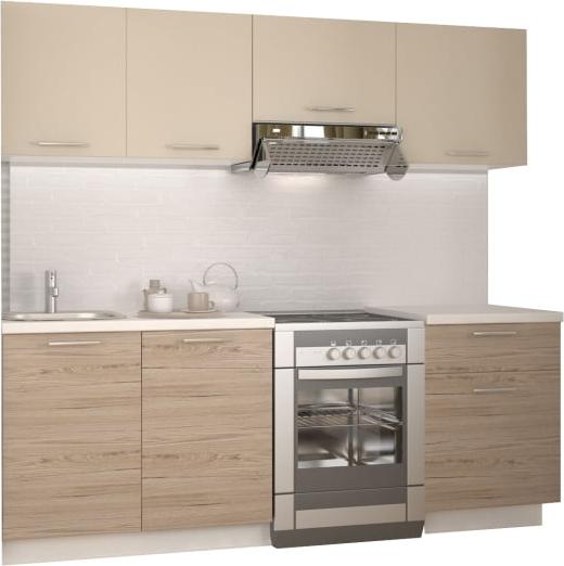 Halmar Praktisches Küchenset 220 Katia Weiß / Eiche hell V-UA-KATIA_220-J.BEZ/SAN_MARINO